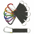 Small Carabiner Keytag w/ Black Nylon Strap